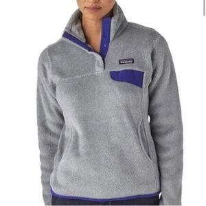 Patagonia Women's Re-Tool Snap-T® Pullover Gray and Navy blue Size Small